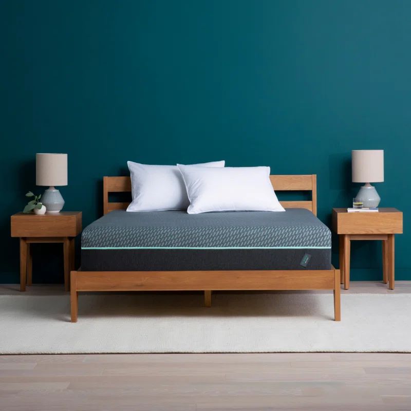 Twin XL Gray Hybrid Gel Memory Foam Mattress with Removable Cover