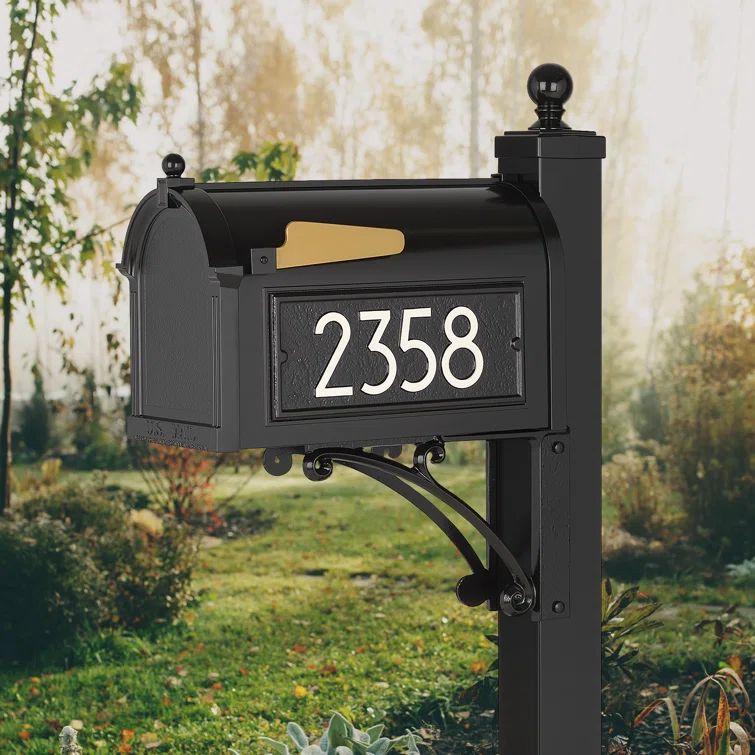 White Extra Large Aluminum Post Mount Mailbox