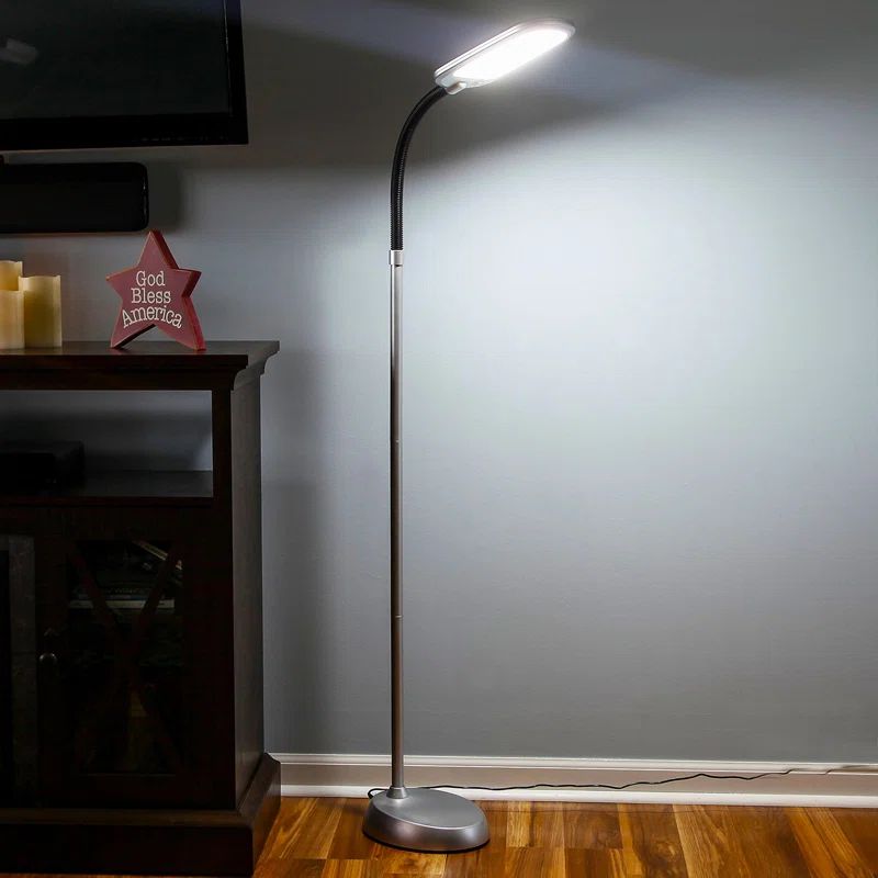 ArcLitespan Kids 55" Adjustable Silver LED Floor Lamp