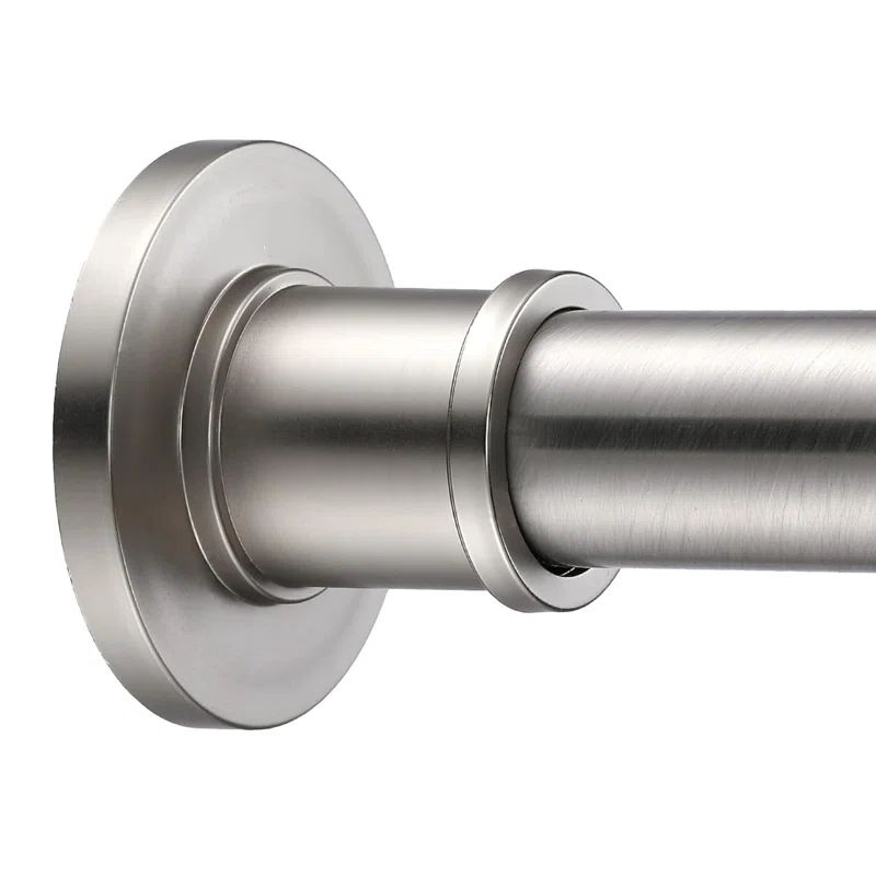 Adjustable Brushed Nickel Stainless Steel Shower Curtain Rod