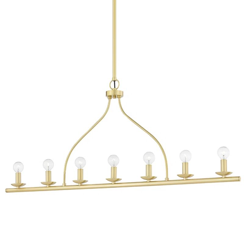 Kendra 7-Light Aged Brass Indoor/Outdoor Pendant