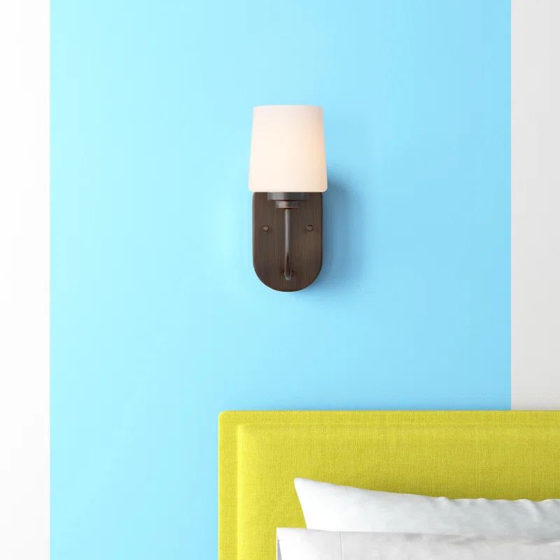 Windom Bronze Outdoor Dimmable Wall Sconce with Etched Glass