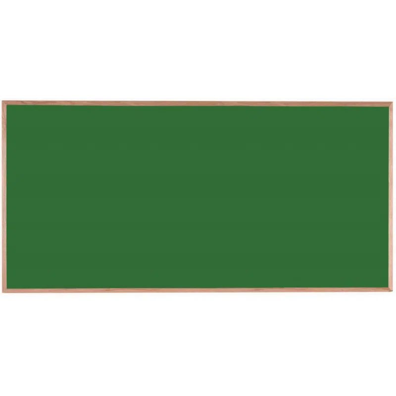 Green Porcelain on Steel Chalkboard with Red Oak Frame