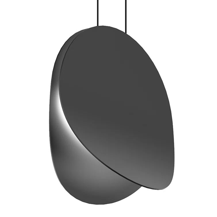 Satin Black Aluminum Bowl LED Pendant for Indoor/Outdoor Use