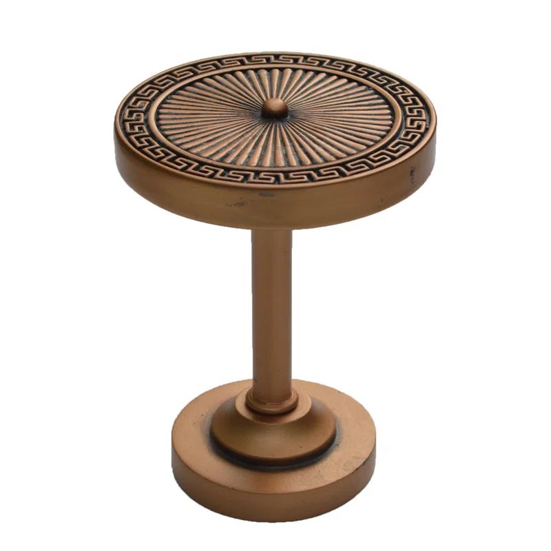 Copper Finish Medallion Curtain Holdback with Metal and Resin