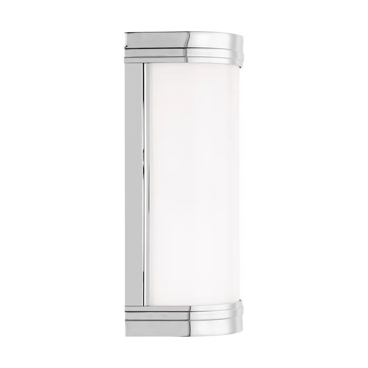 Ifran Contemporary Outdoor 12" Polished Nickel Bath Sconce