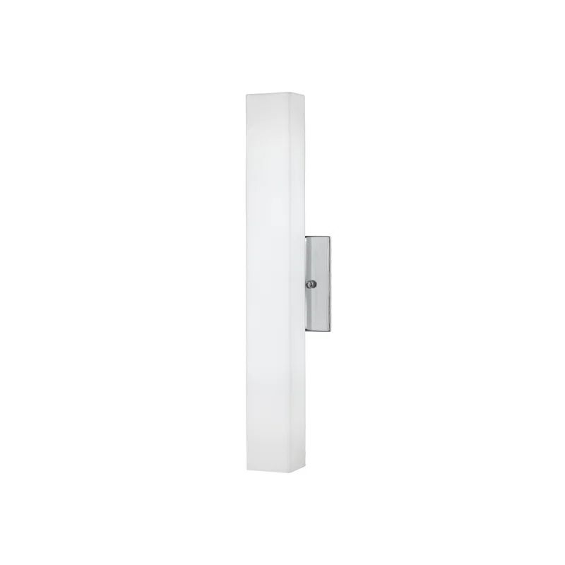 Melville 18-Inch Chrome LED Wall Sconce with White Opal Glass