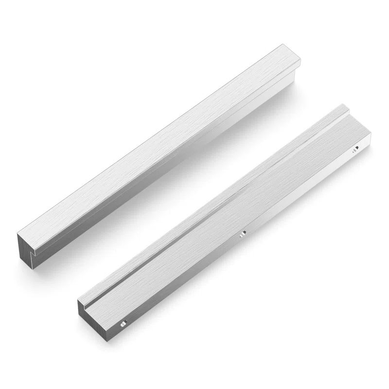 Brushed Nickel Modern Finger Cabinet Drawer Pulls