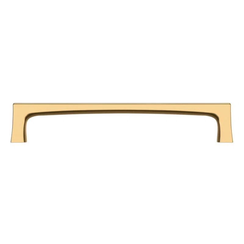 Modern Polished Brass 6" Cabinet Pull with Mounting Hardware