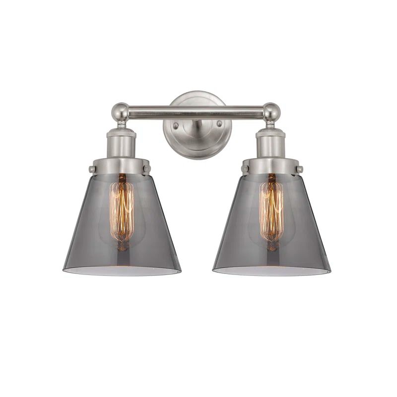 Cornville 2-Light Dimmable Vanity Light with Nickel Finish