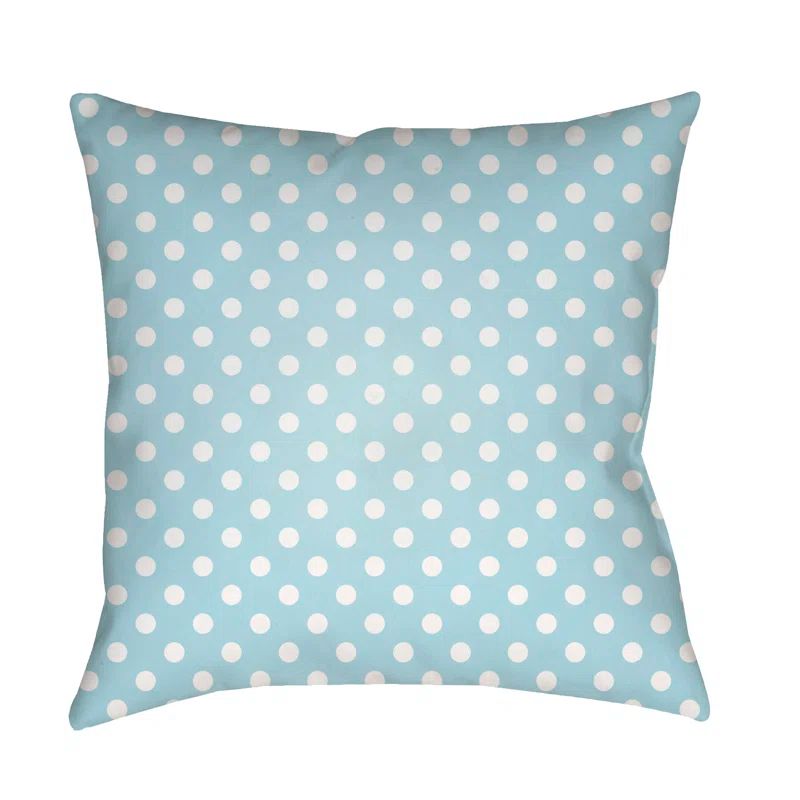 Bright Polka Dot Square Kids Outdoor Pillow