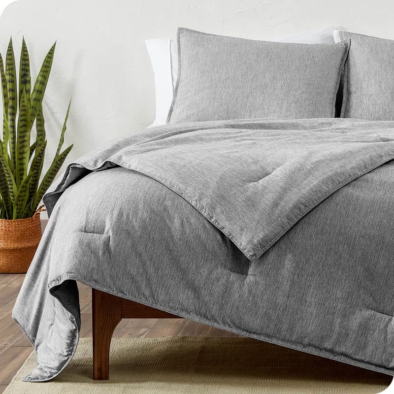 Heather Charcoal Twin Down Alternative Microfiber Comforter Set
