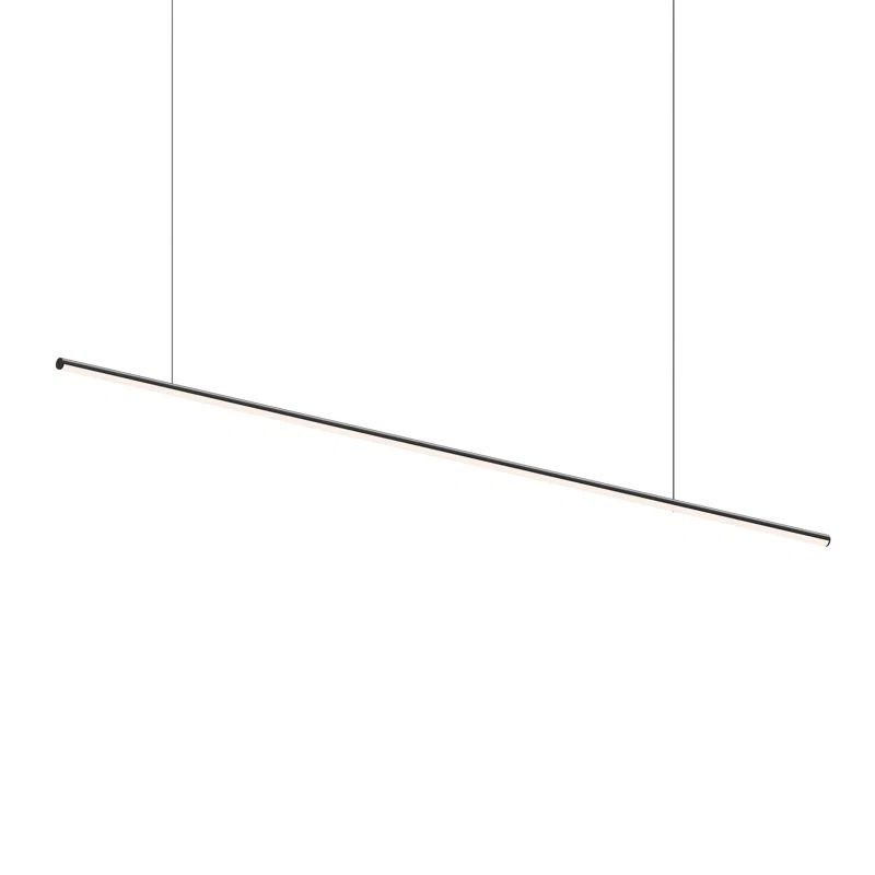Fino Satin Black and Chrome LED Indoor/Outdoor Pendant Light
