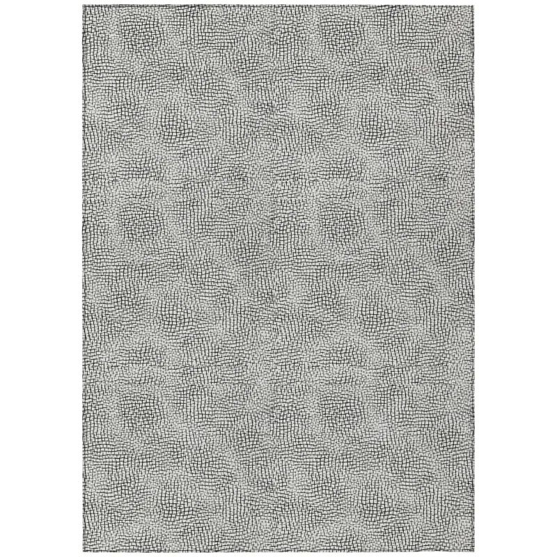 White Rectangular Synthetic Washable Area Rug 3' x 5'