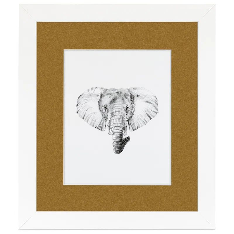 8x10 White Wood Wall Picture Frame with El Dorado Mat