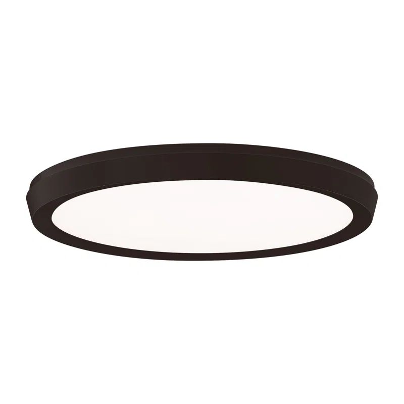 Argo Ultra-Slim Black Aluminum 19" LED Flush Mount, 3500K