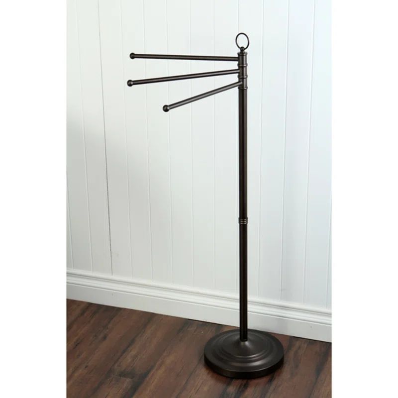 Oil Rubbed Bronze Freestanding Triple Towel Rack