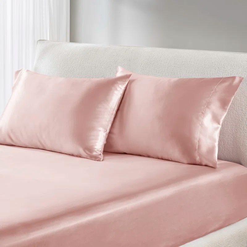 Teal Satin Standard/Queen Pillowcases Set of 2