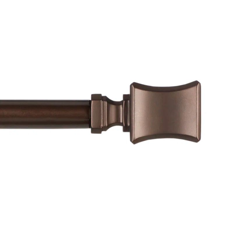 Adjustable Oil Rubbed Bronze Iron Curtain Rod with Resin Finials