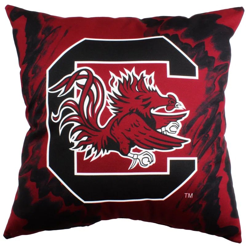 South Carolina Gamecocks 16" Red and Black Polyester Pillow