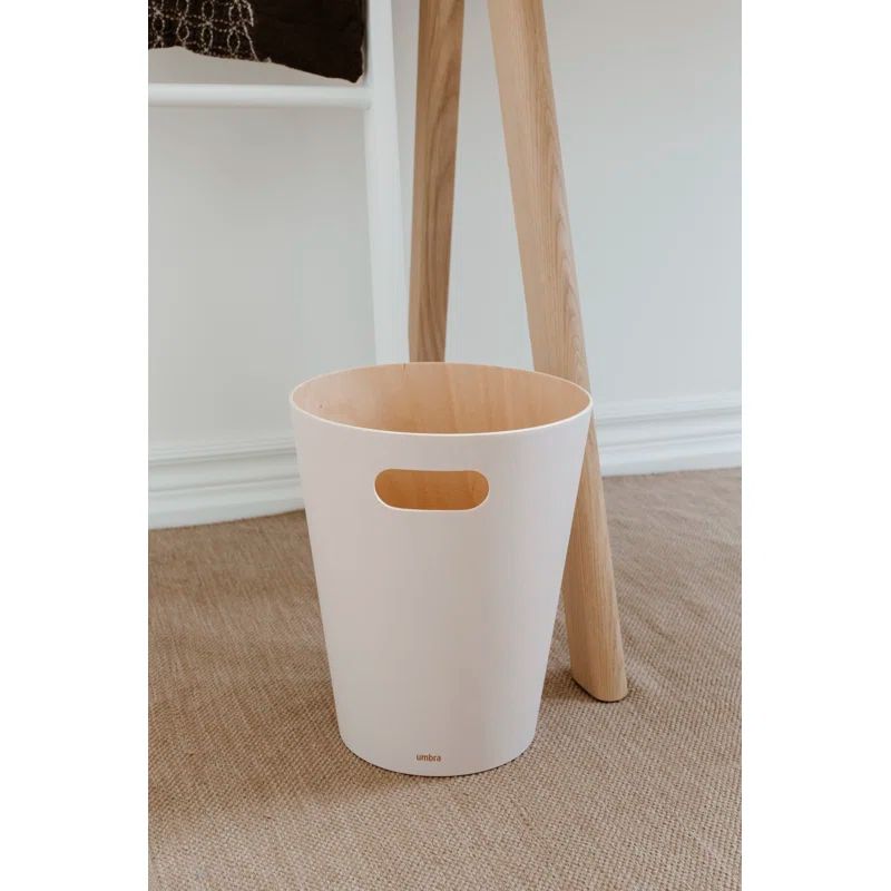 Natural Wood 2 Gallon Open Top Waste Basket