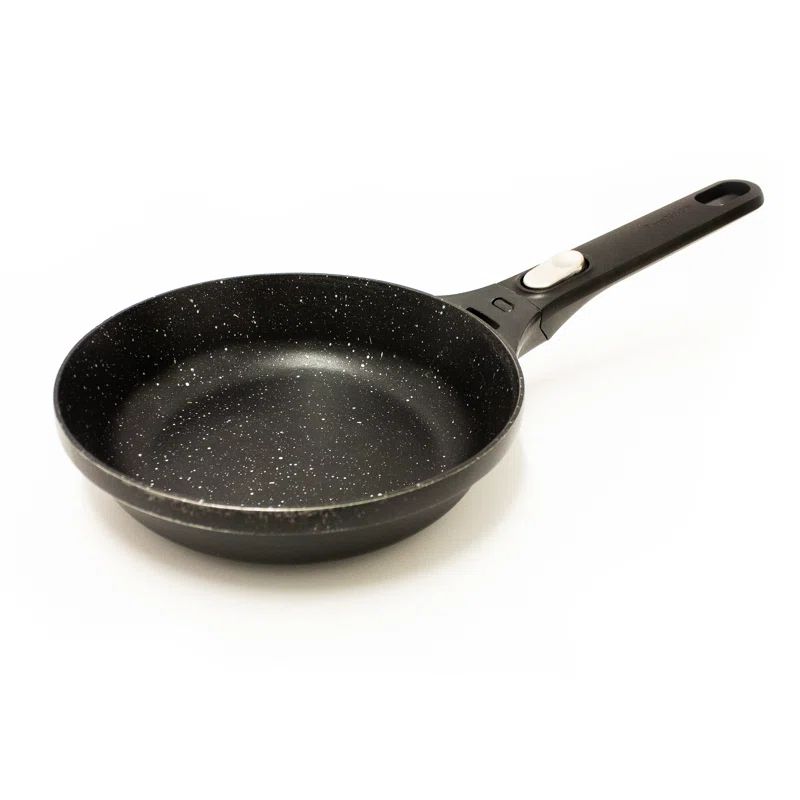 Black Non-Stick Aluminum Fry Pan with Detachable Handle