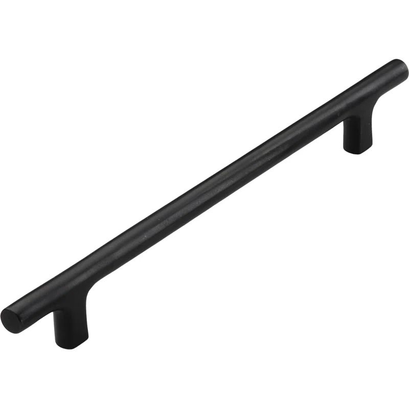 Ashley Norton Black Distressed Metal Bar Pull with Mounting Hardware