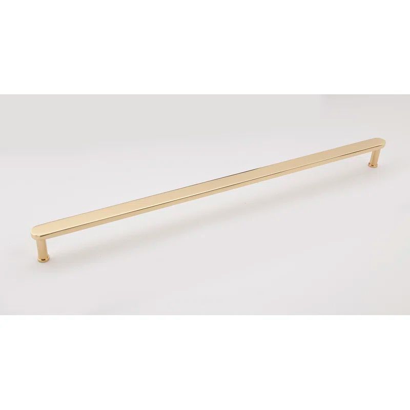 18" Unlacquered Brass Modern Appliance Pull with Mounting Hardware