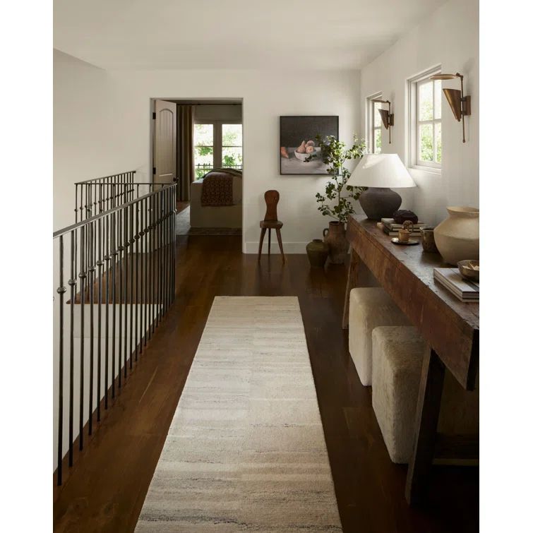 Ivory and Sand Hand-Tufted Wool Runner Rug 2'-6" x 7'-6"