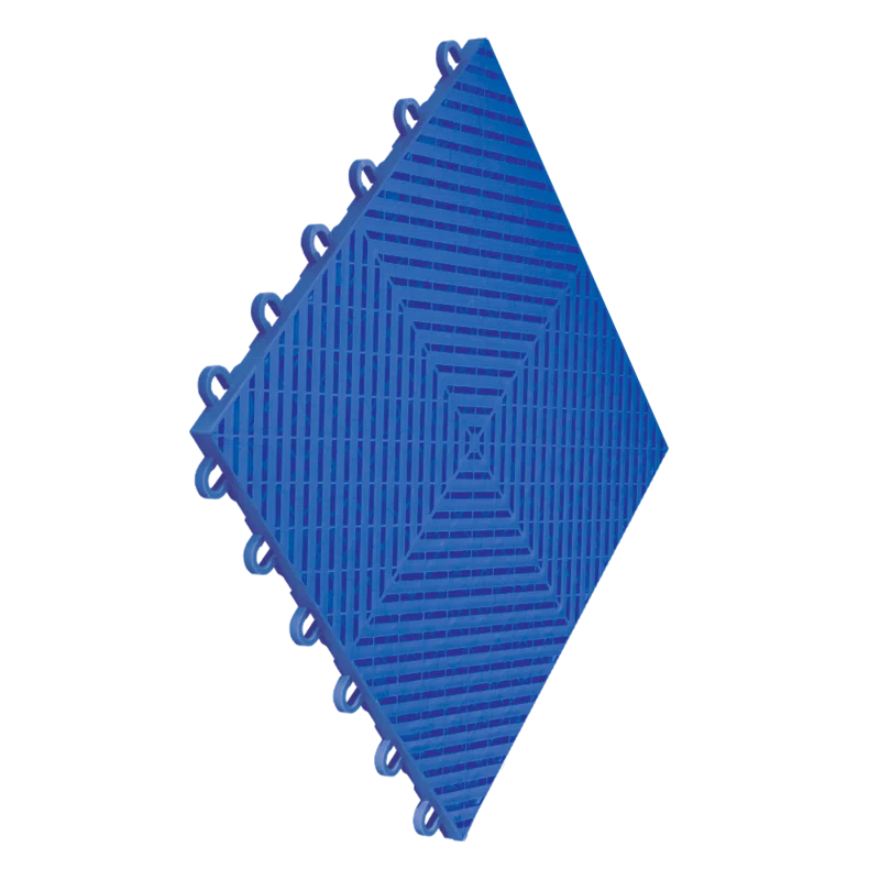 Royal Blue Ribtrax Smooth Home Interlocking Outdoor Flooring Tiles