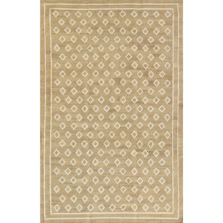 Natural Handwoven Wool and Jute Rectangular Area Rug