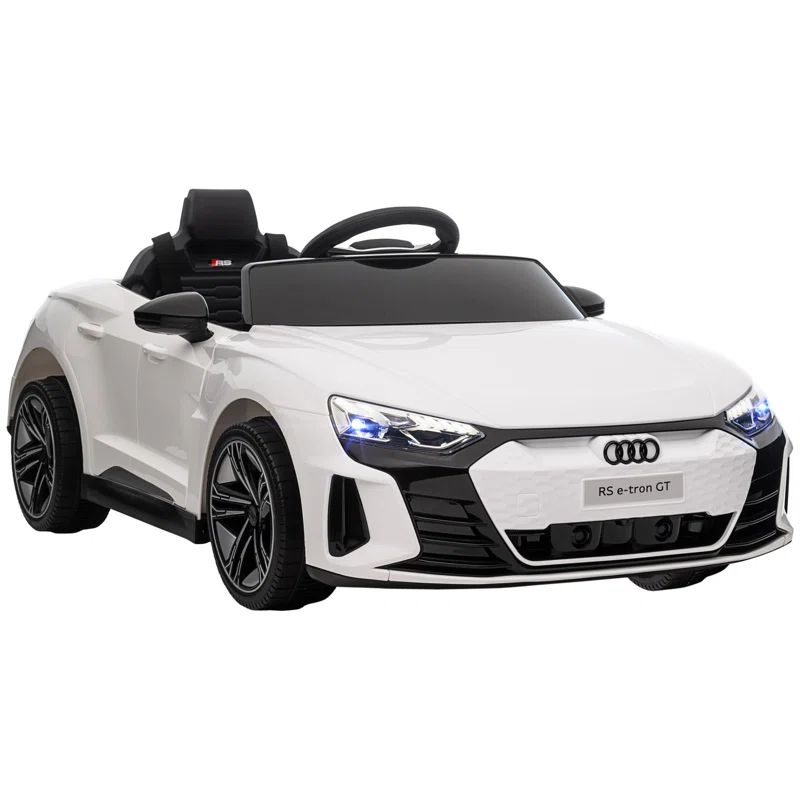 White 12-Volt Audi RS e-tron GT Ride-On Car