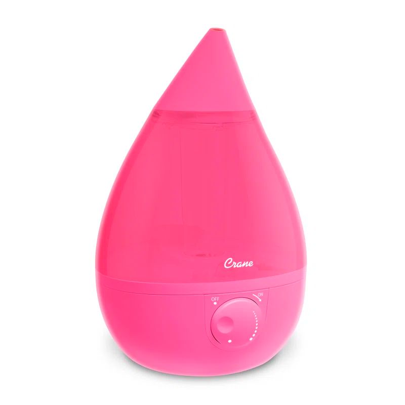 Pink Ultrasonic Cool Mist Humidifier with Automatic Shutoff