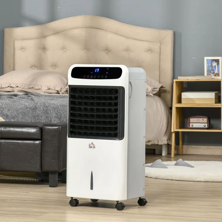 White Portable Evaporative Air Cooler with Remote Control