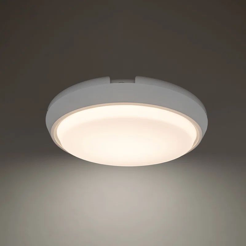 Zenith 15" Frosted Glass LED Flush Mount Light