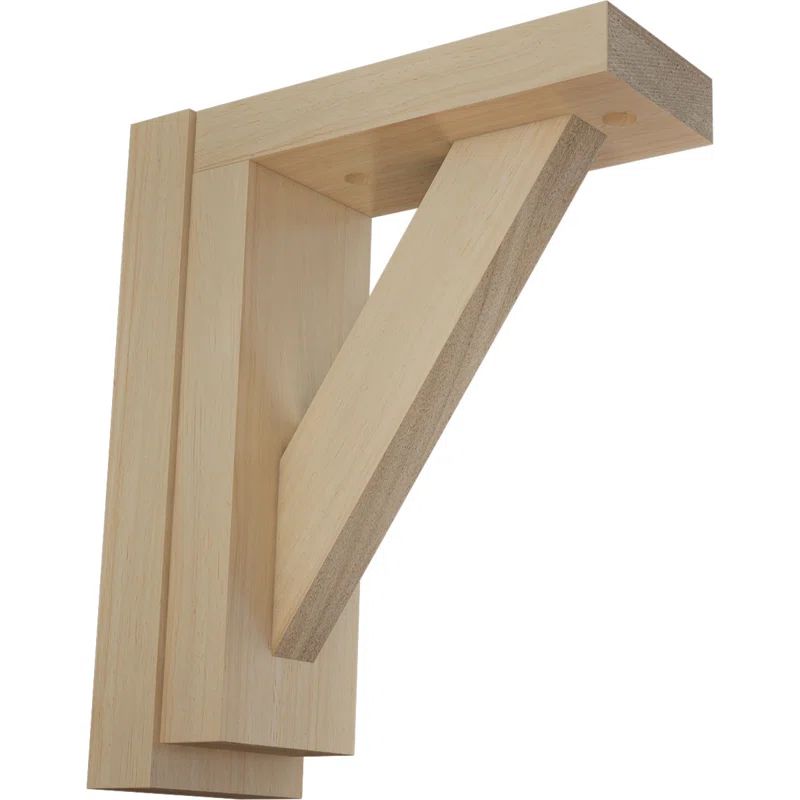 Traditional Rubberwood 7.5" H Shelf Bracket