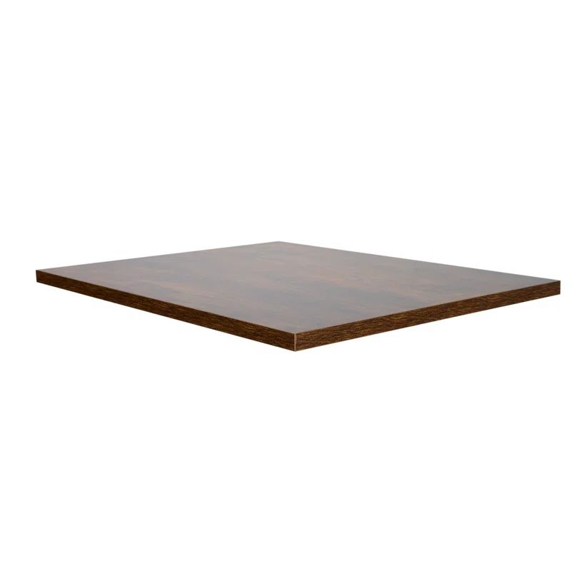 Vintage Walnut Rectangular Melamine Table Top with Brown Edge