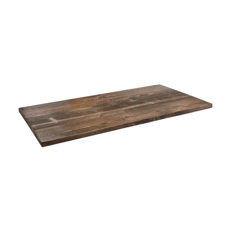 Trail Brown Solid Wood Rectangular Desk Tabletop