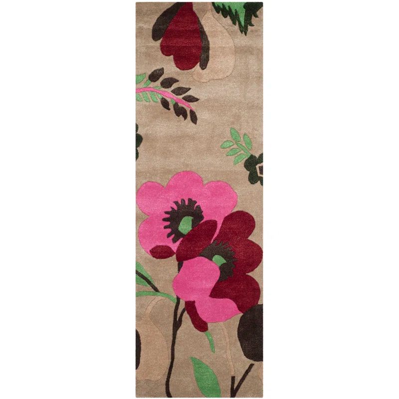 Bella 48" x 31" Multicolor Hand-Tufted Wool Area Rug