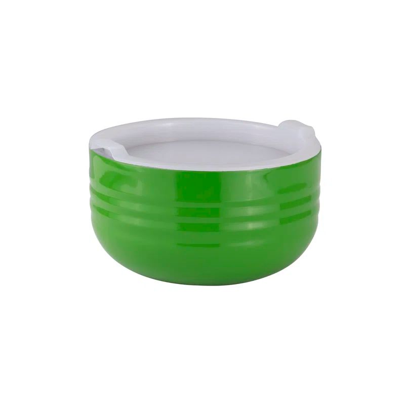 Lime Green Stainless Steel Salad Bowl with Cold Wave Technology
