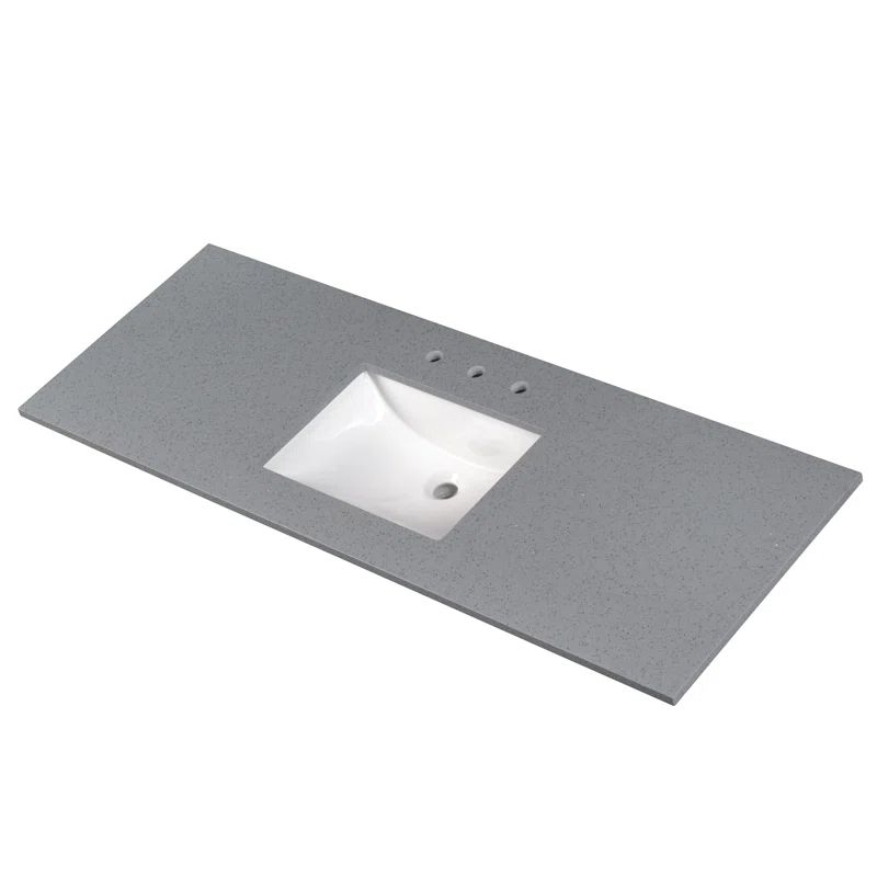 MSI 61 in. W x 22 in. D Bathroom Vanity Top with Single Sink