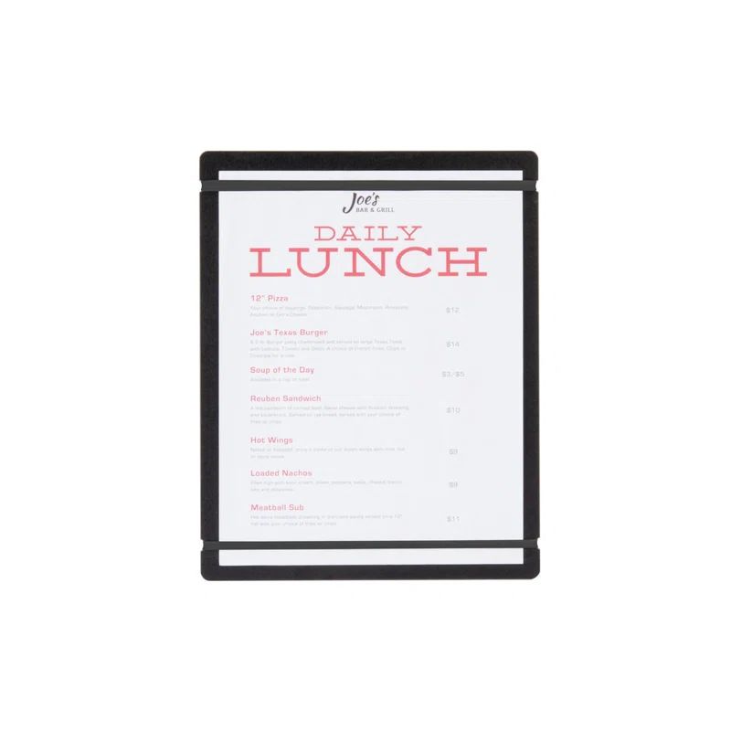 Black Single Sided Free Standing Menu Board