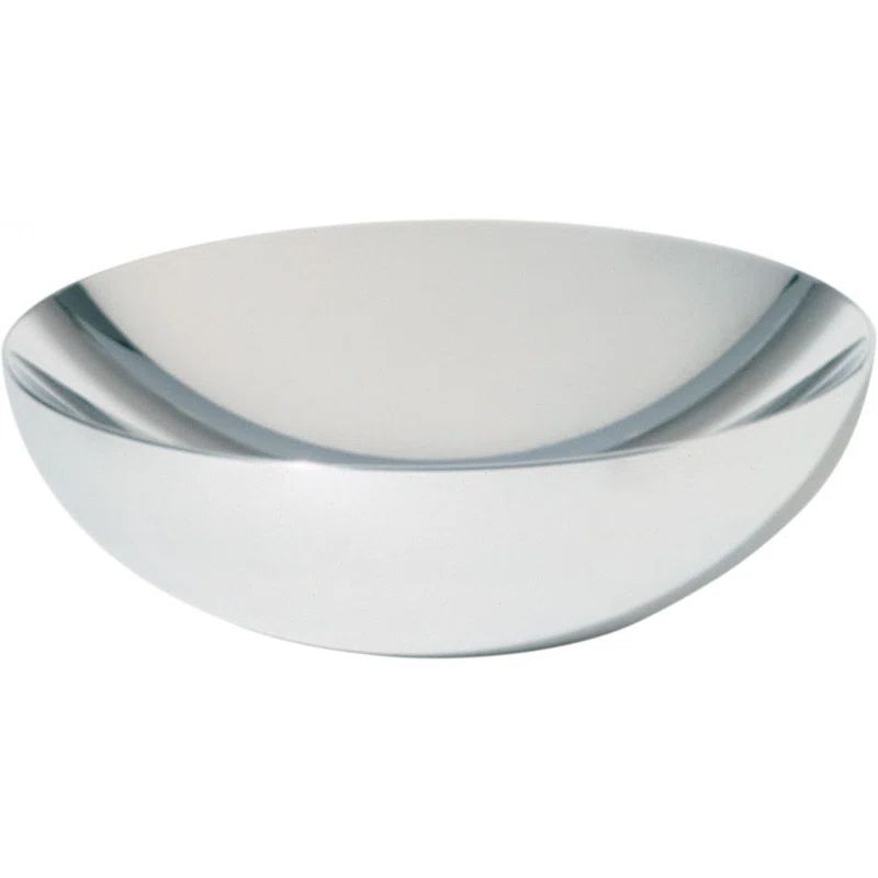 Medium Silver Stainless Steel Double-Wall Serving Bowl