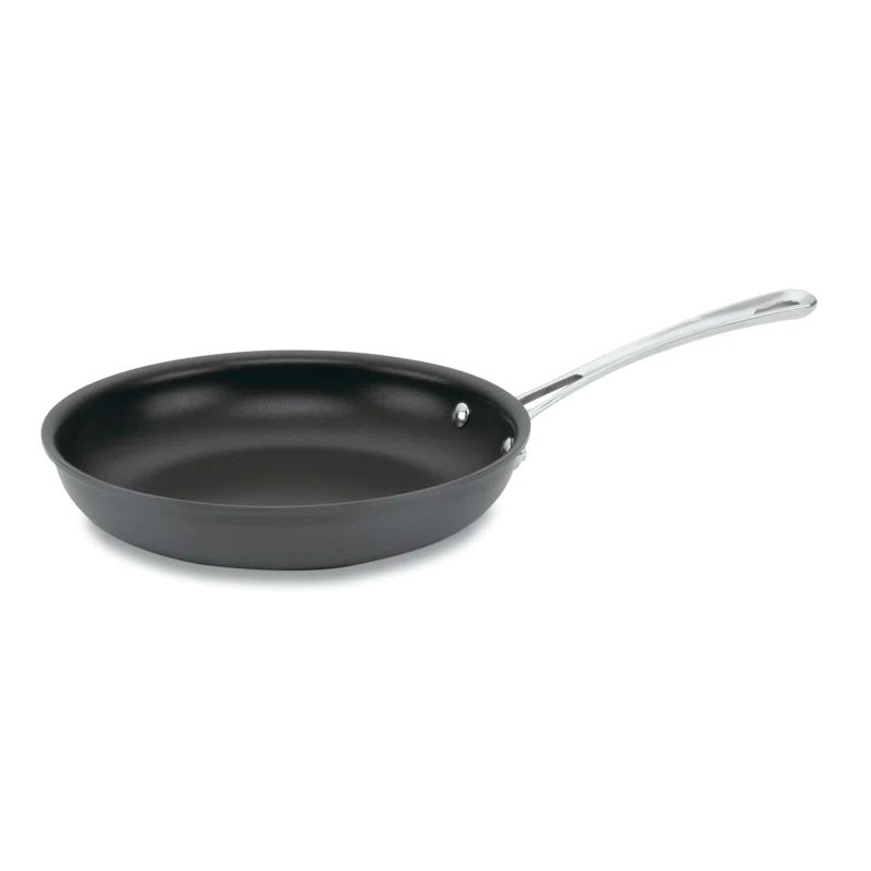 10-Inch Black Aluminum Non-Stick Skillet with Stainless Steel Handle