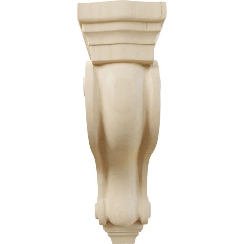 13-Inch Rubberwood Traditional Scroll Corbel