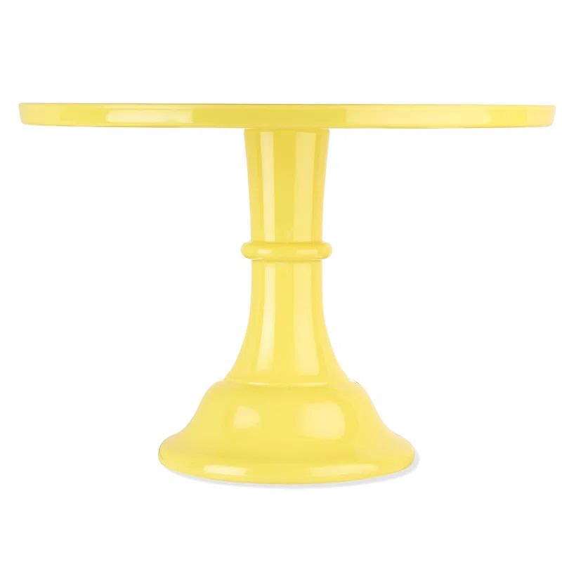 Cheerful Yellow Melamine Cake Stand for Desserts