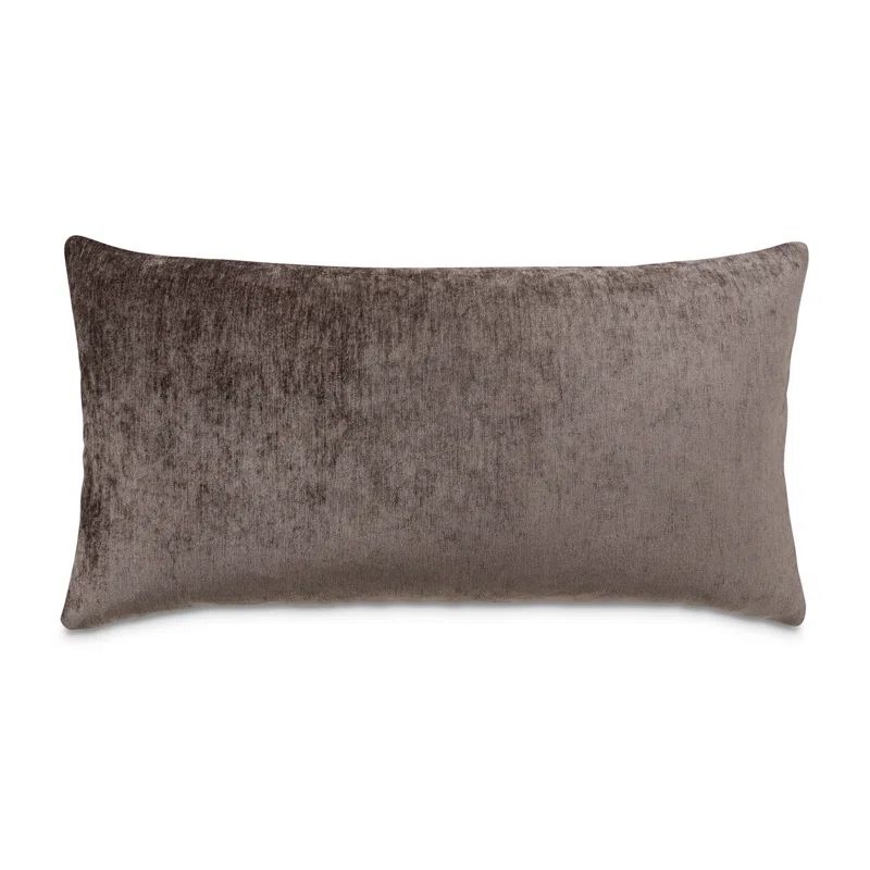 Graphite Chenille Rectangular Throw Pillow Set with Feather Fill