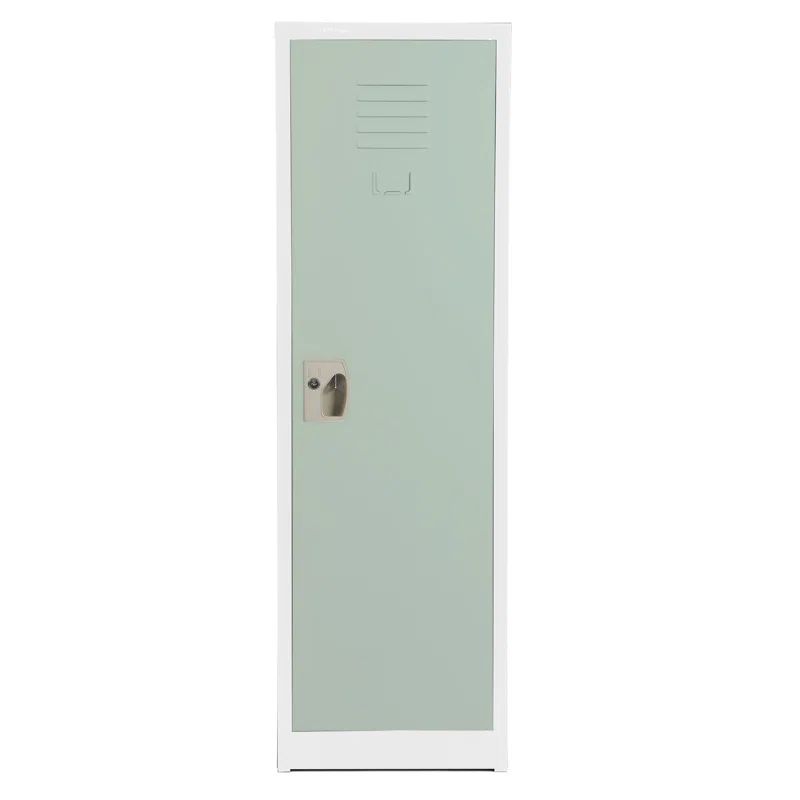Misty Green Steel Office Locker with Adjustable Shelving
