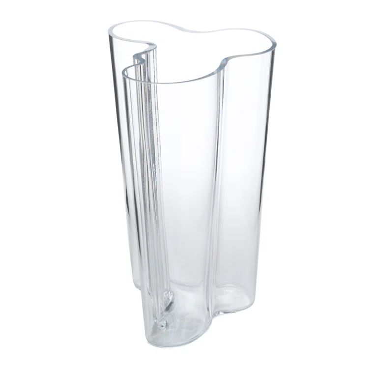 Eternal Aalto Clear Glass Architectural Flower Vase - 6.25"