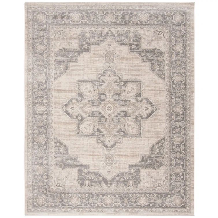 Brentwood 8' x 10' Gray Synthetic Hand-Knotted Area Rug